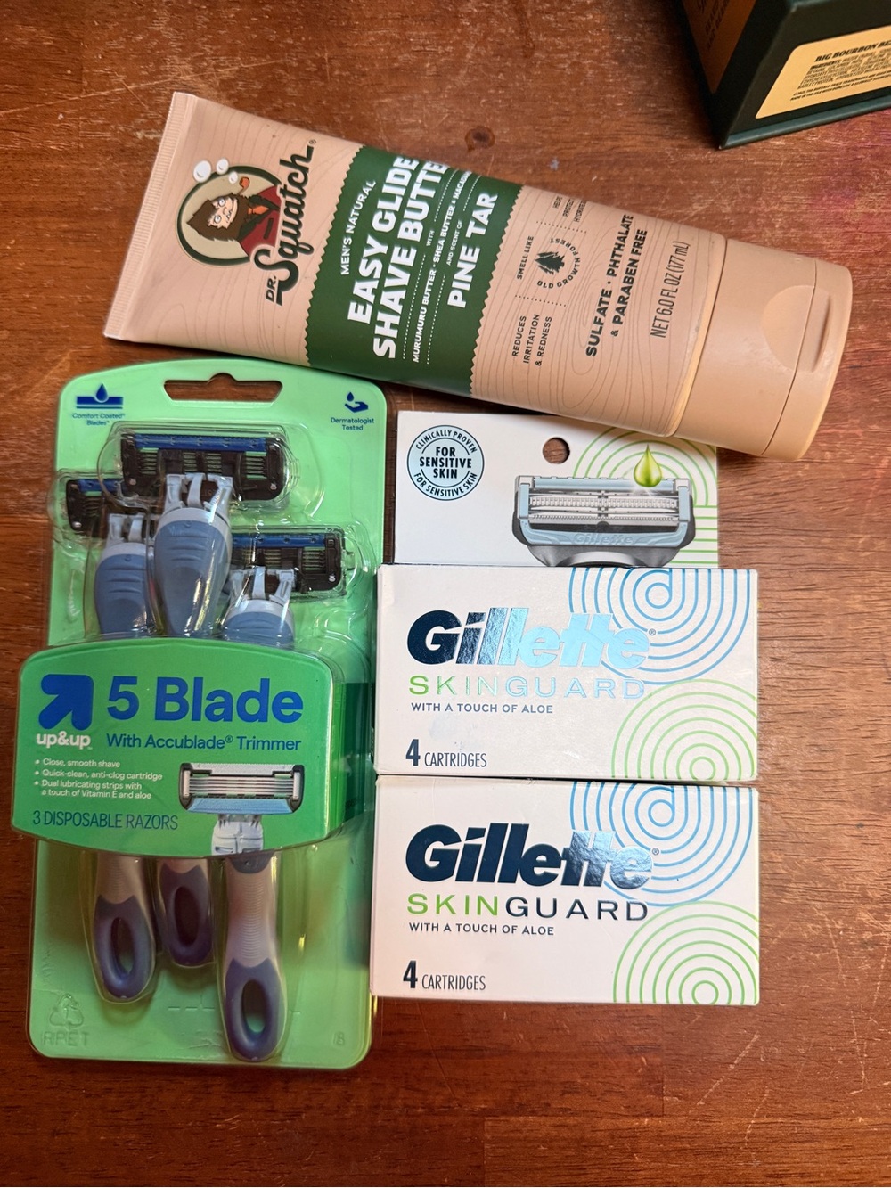 Men’s Shave bundle Gillette Sensitive Refill X2 5 Blade Pk Dr Squatch Shave Gel